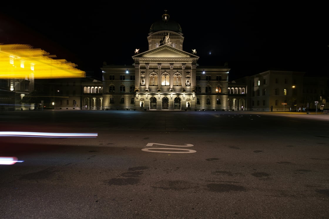 Bundeshaus bei Nacht