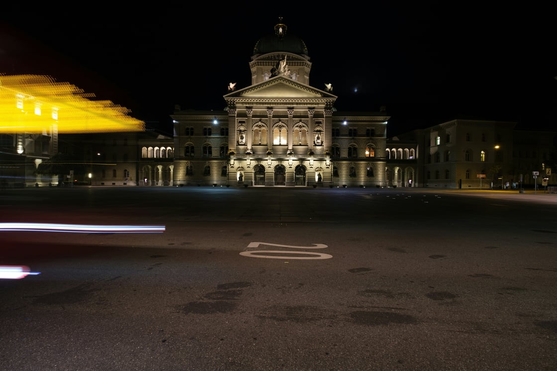 Bundeshaus bei Nacht